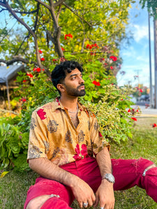 Golden Roses Button Up Shirt