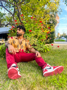 Golden Roses Button Up Shirt