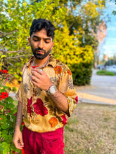 Load image into Gallery viewer, Golden Roses Button Up Shirt
