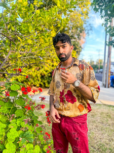 Golden Roses Button Up Shirt