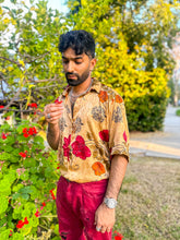 Load image into Gallery viewer, Golden Roses Button Up Shirt
