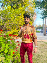 Load image into Gallery viewer, Golden Roses Button Up Shirt
