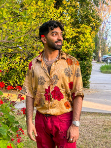 Golden Roses Button Up Shirt