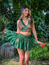 Load image into Gallery viewer, Emerald Flower Halter Top
