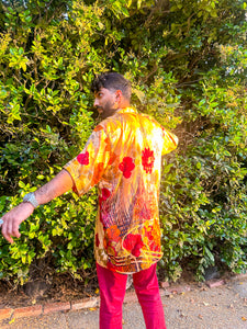Golden Roses Button Up Shirt