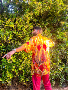 Golden Roses Button Up Shirt