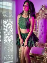 Load image into Gallery viewer, Emerald Elixir Micro Mini Skirt Set
