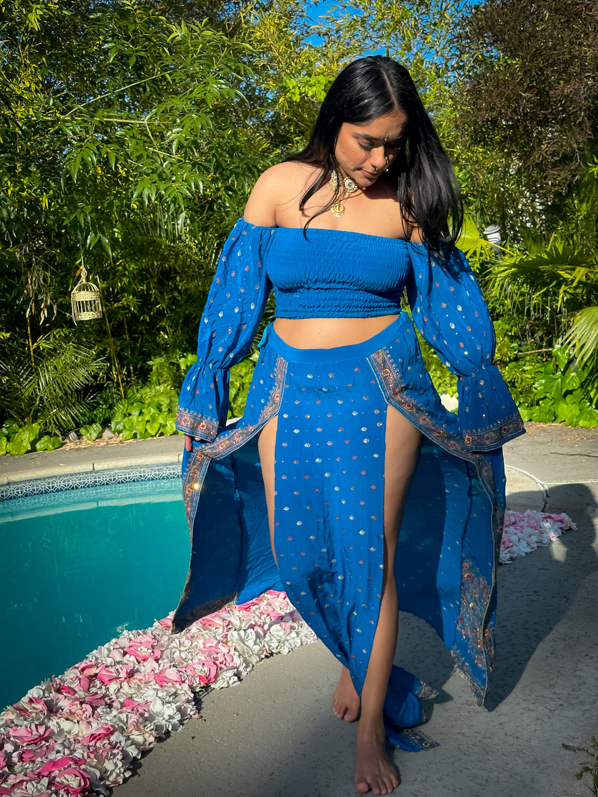 Sapphire Paisley Katana Set