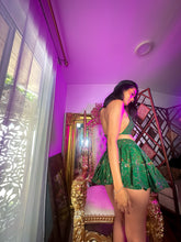 Load image into Gallery viewer, Emerald Elixir Micro Mini Skirt Set
