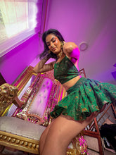 Load image into Gallery viewer, Emerald Elixir Micro Mini Skirt Set
