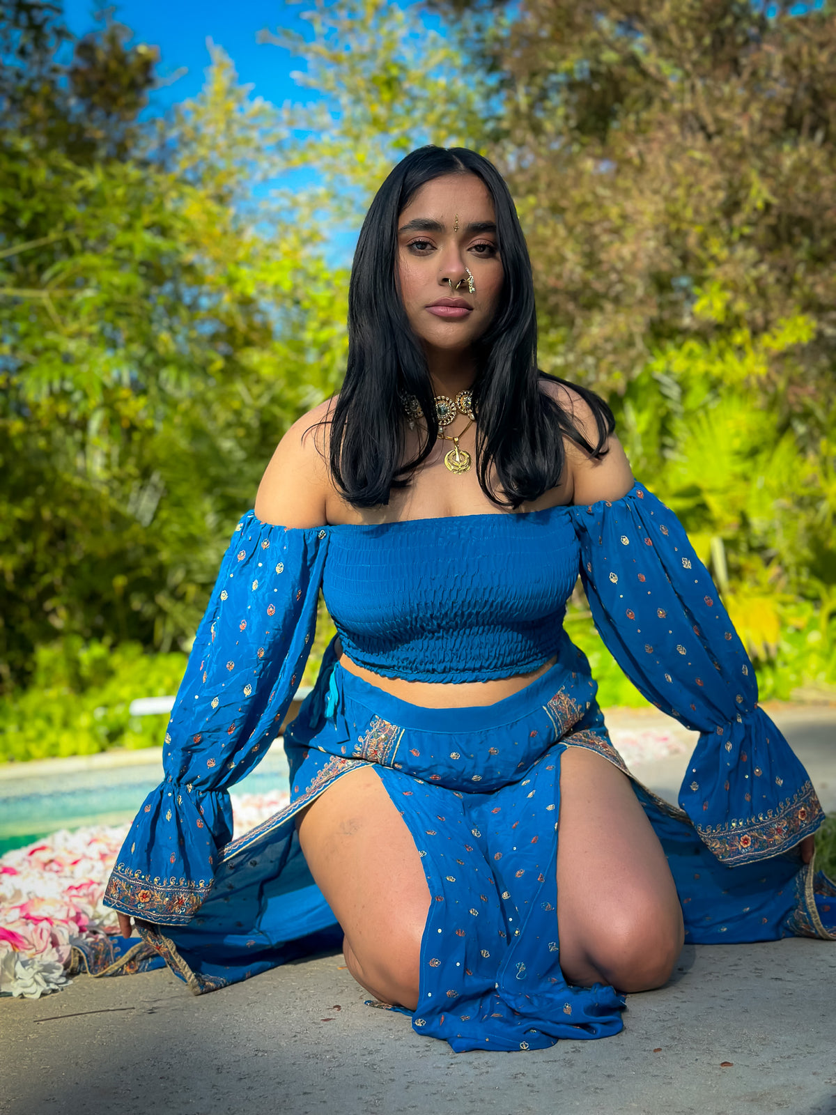 Sapphire Paisley Katana Set
