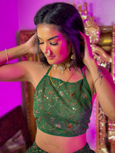 Load image into Gallery viewer, Emerald Elixir Micro Mini Skirt Set
