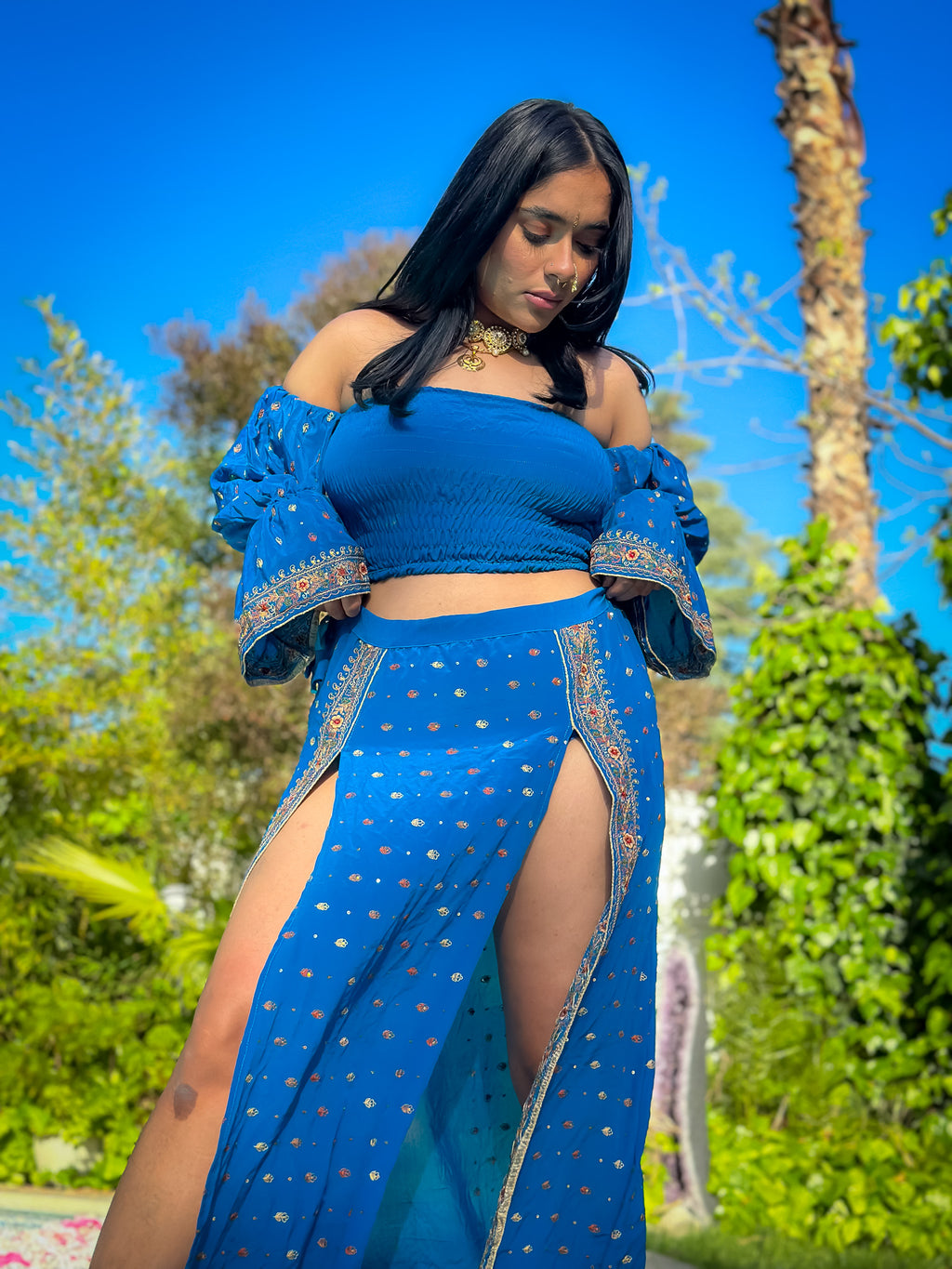 Sapphire Paisley Katana Set