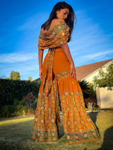 Load image into Gallery viewer, Royal Sunset Sharara Pants Set
