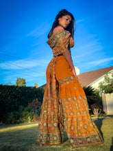 Load image into Gallery viewer, Royal Sunset Sharara Pants Set
