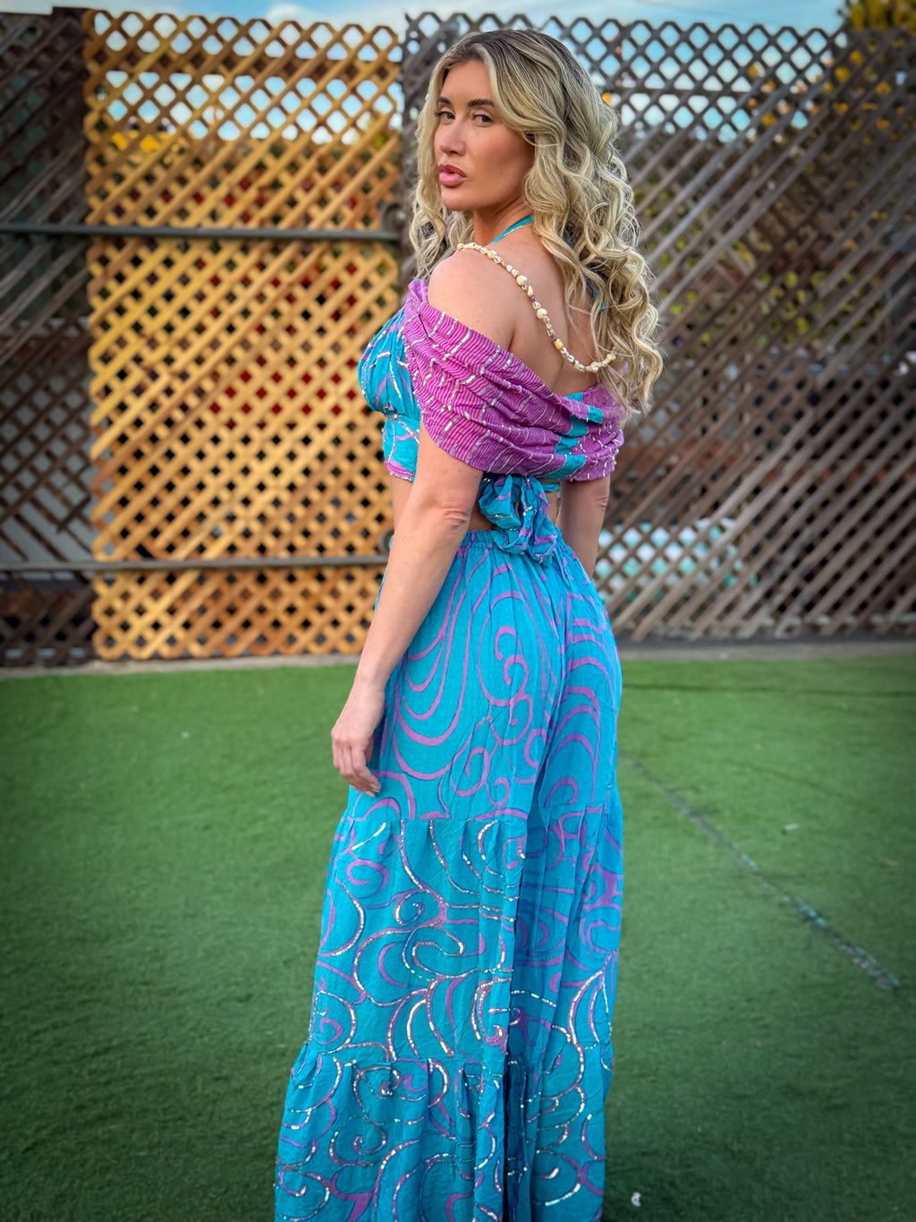 Mermaid Sparkles Sharara Pants Set