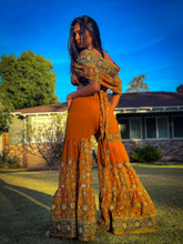 Load image into Gallery viewer, Royal Sunset Sharara Pants Set
