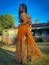 Load image into Gallery viewer, Royal Sunset Sharara Pants Set
