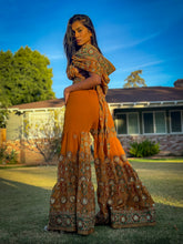 Load image into Gallery viewer, Royal Sunset Sharara Pants Set
