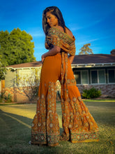 Load image into Gallery viewer, Royal Sunset Sharara Pants Set
