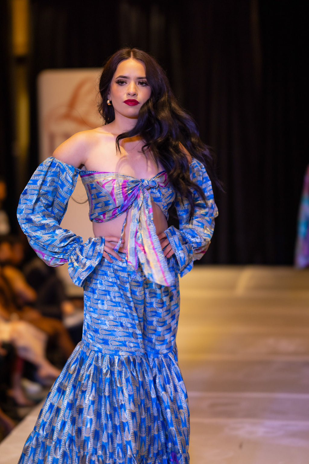 Egyptian Blue Pharaoh Sharara Pants Set