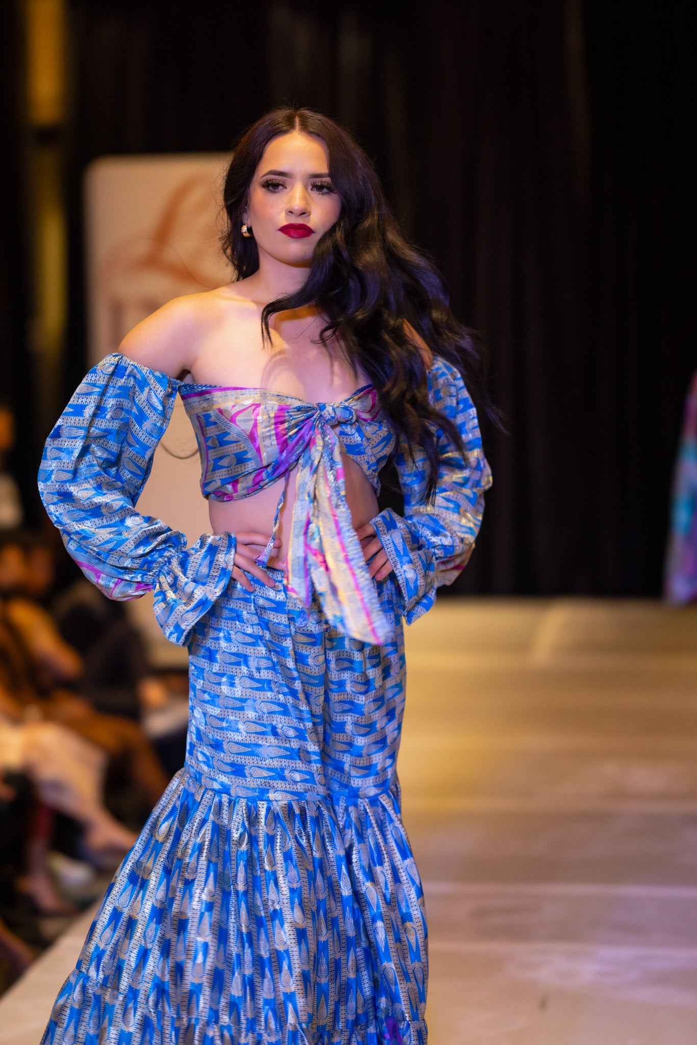 Egyptian Blue Pharaoh Sharara Pants Set