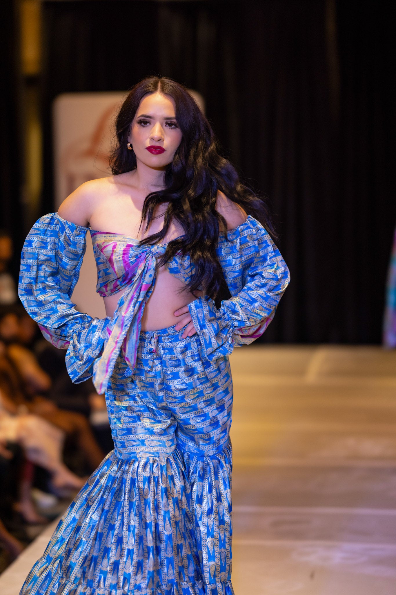Egyptian Blue Pharaoh Sharara Pants Set