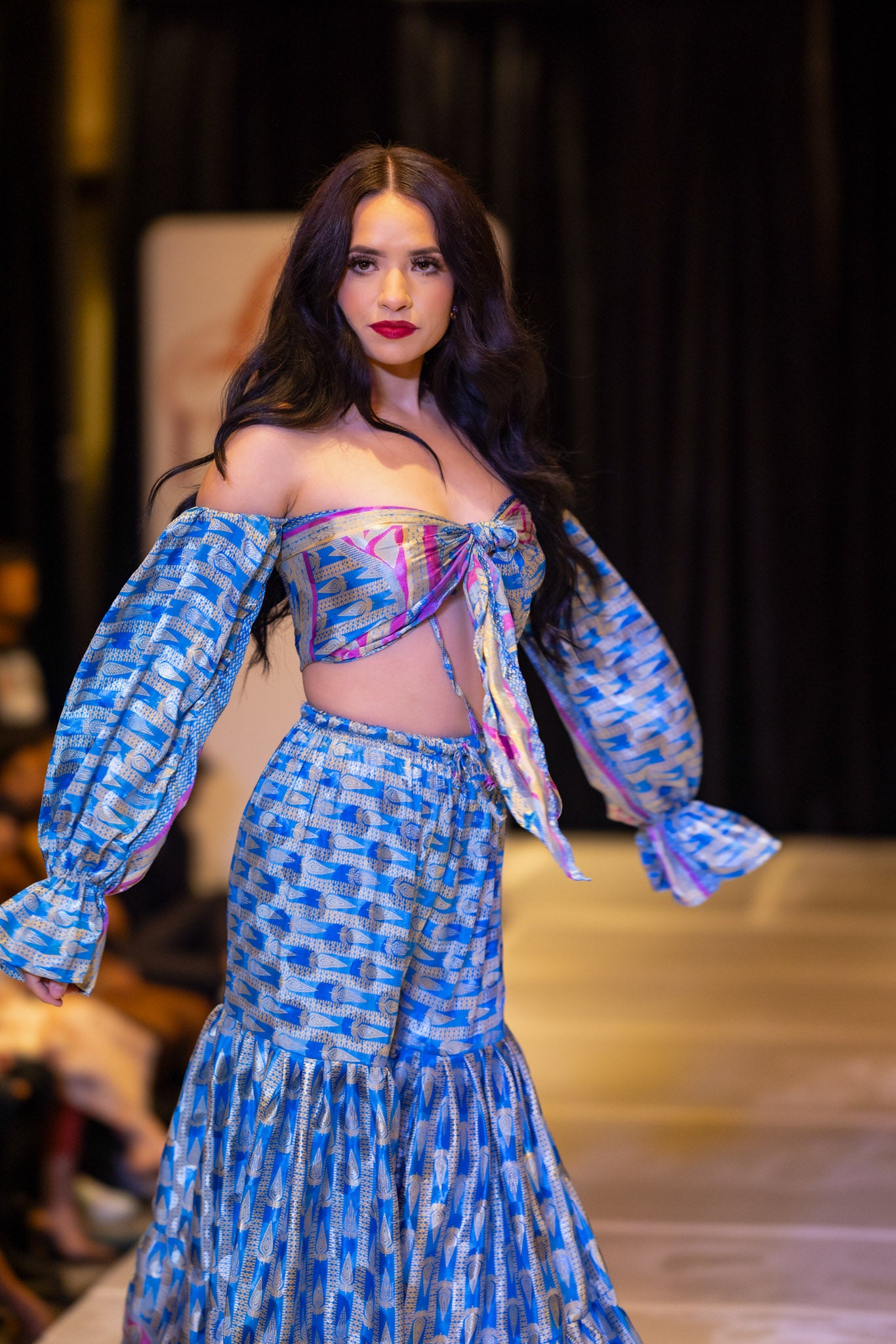 Egyptian Blue Pharaoh Sharara Pants Set