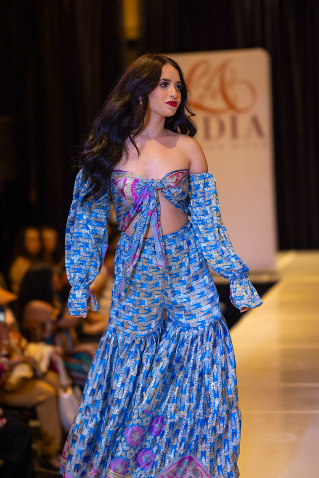 Egyptian Blue Pharaoh Sharara Pants Set