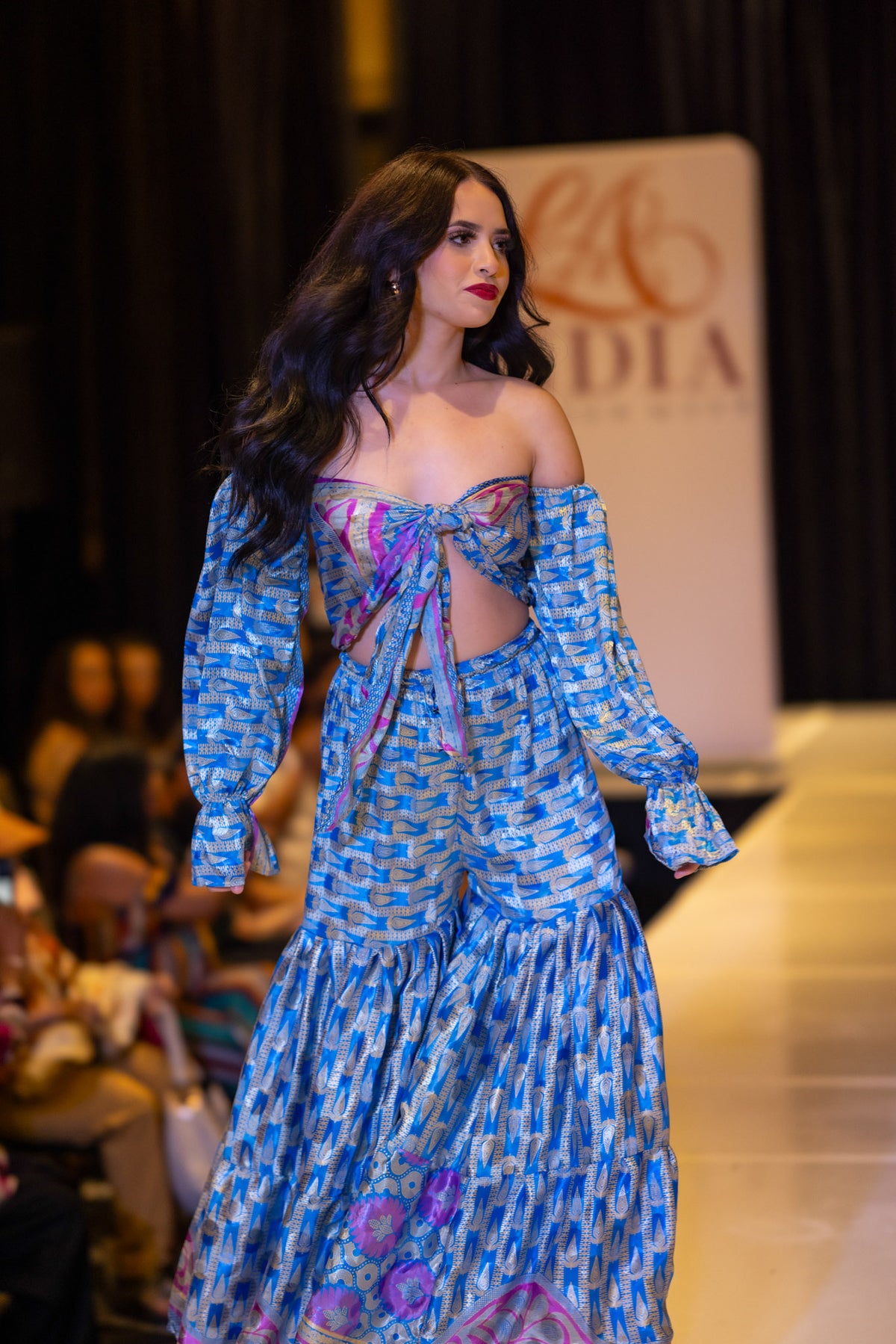 Egyptian Blue Pharaoh Sharara Pants Set