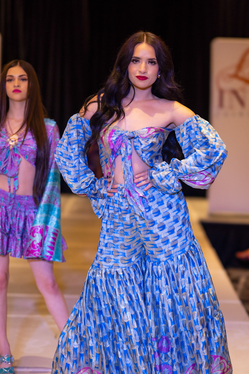 Egyptian Blue Pharaoh Sharara Pants Set