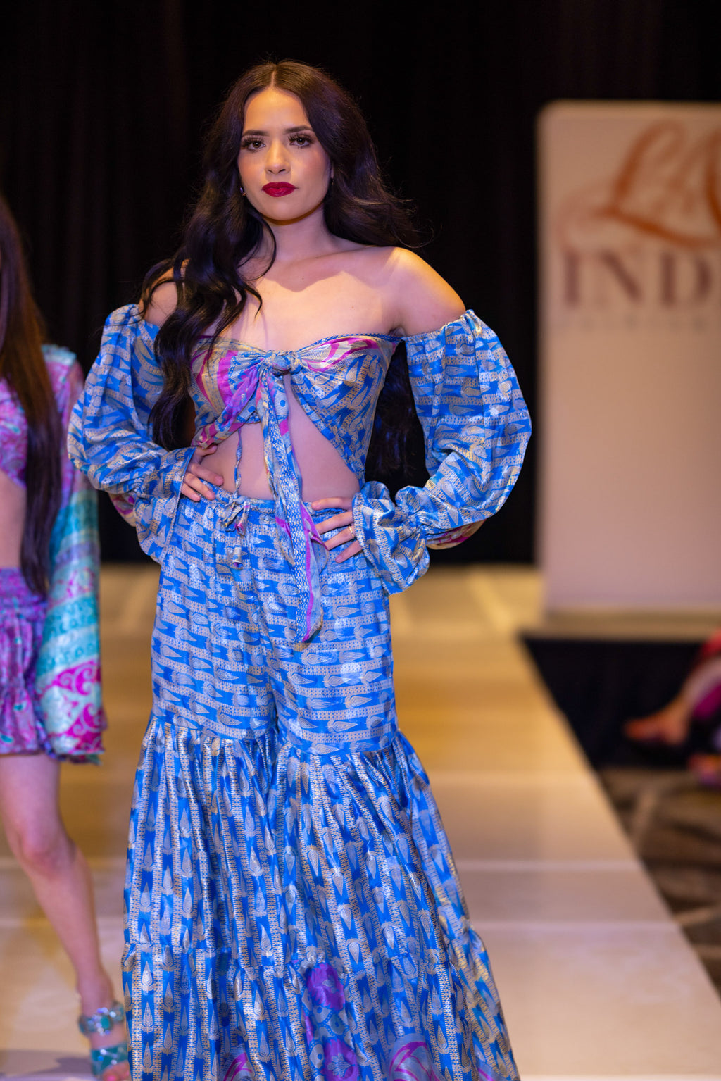 Egyptian Blue Pharaoh Sharara Pants Set