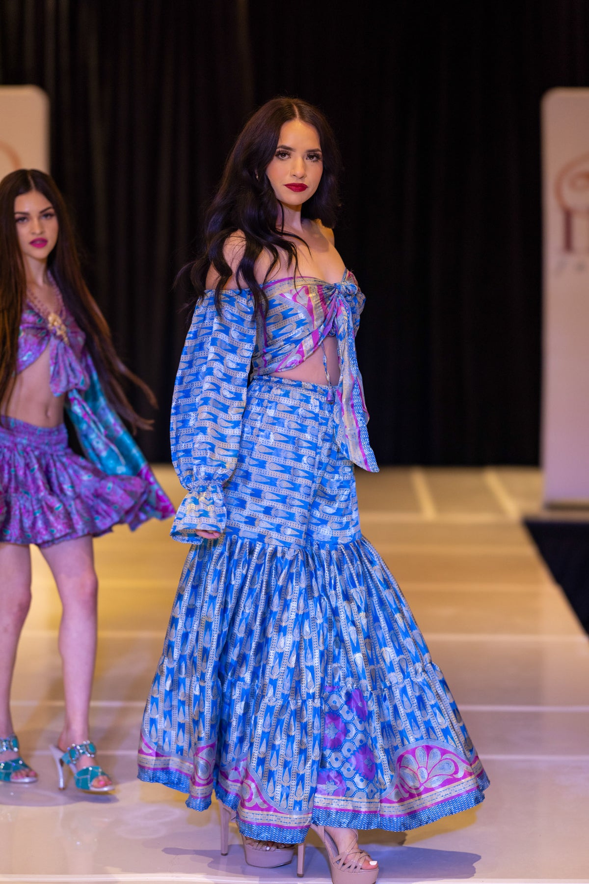 Egyptian Blue Pharaoh Sharara Pants Set