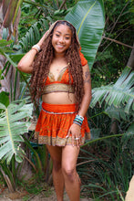 Load image into Gallery viewer, Sunset Fire Micro Mini Skirt Set
