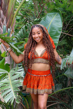 Load image into Gallery viewer, Sunset Fire Micro Mini Skirt Set
