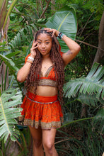 Load image into Gallery viewer, Sunset Fire Micro Mini Skirt Set
