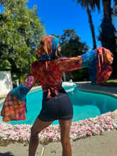 Load image into Gallery viewer, Bohemian Sunset hoodie wrap top
