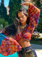 Load image into Gallery viewer, Bohemian Sunset hoodie wrap top
