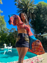 Load image into Gallery viewer, Bohemian Sunset hoodie wrap top
