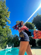 Load image into Gallery viewer, Bohemian Sunset hoodie wrap top
