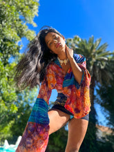 Load image into Gallery viewer, Bohemian Sunset hoodie wrap top
