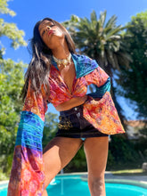 Load image into Gallery viewer, Bohemian Sunset hoodie wrap top
