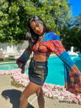 Load image into Gallery viewer, Bohemian Sunset hoodie wrap top

