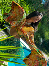 Load image into Gallery viewer, electric emerald mini skirt
