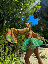 Load image into Gallery viewer, electric emerald mini skirt

