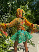 Load image into Gallery viewer, electric emerald mini skirt

