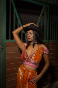 Tie Dye Cowgirl Sharara Pants Set