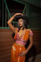 Load image into Gallery viewer, Tie Dye Cowgirl Sharara Pants Set
