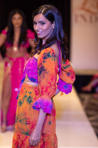 Tropical Mimosa Sharara Pants Set
