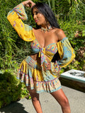Sun Blossom Micro Mini Gehr Skirt Set